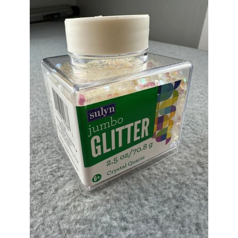 New Sealed Crystal Quartz Iridescent Color Jumbo Glitter